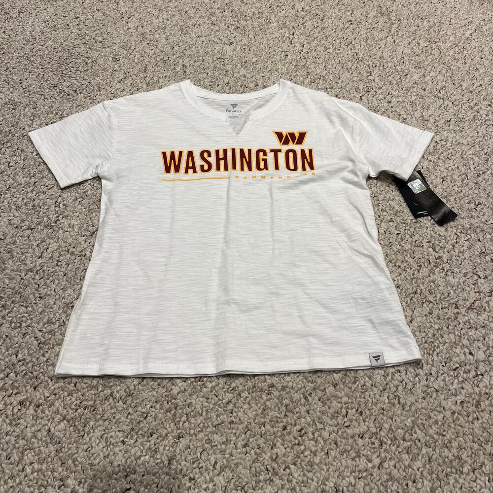 NWT Fanatics Washington Cammanders Womens Short Sleeve Tee Sz S NDL Football